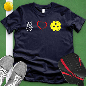 Peace Heart Pickleball Tee