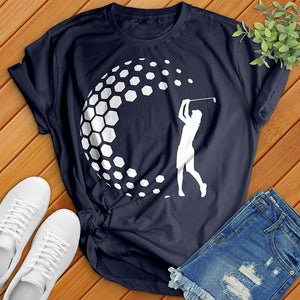 Women Golfer Tee