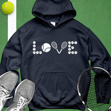 Load image into Gallery viewer, Love Tennis Ball And Racket Hoodie
