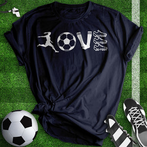 Love Soccer Equipment Tee