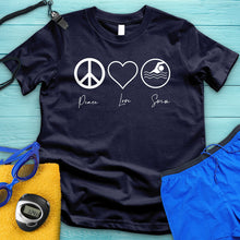 Load image into Gallery viewer, Peace Love Swim Tee
