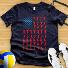 Load image into Gallery viewer, Volleyball Player American Flag Tee
