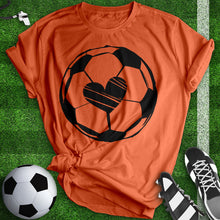 Load image into Gallery viewer, Soccer Ball Heart Tee
