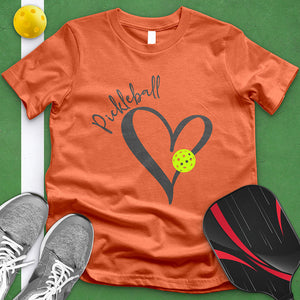 Pickle Ball Heart Rim Tee