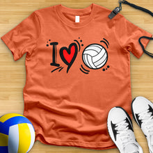 Load image into Gallery viewer, I Love Volleyball Tee
