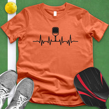 Load image into Gallery viewer, Pickle Ball Paddle Heart Beat Tee
