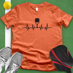 Pickle Ball Paddle Heart Beat Tee