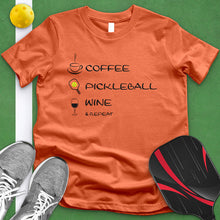 Load image into Gallery viewer, Coffee Pickleball Wine Tee
