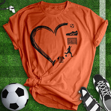 Load image into Gallery viewer, Soccer Player Heart Tee
