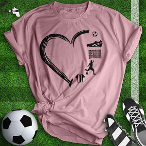 Soccer Player Heart Tee