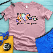 Load image into Gallery viewer, Peace Love Swim Tie Dye Tee
