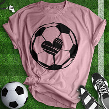 Load image into Gallery viewer, Soccer Ball Heart Tee
