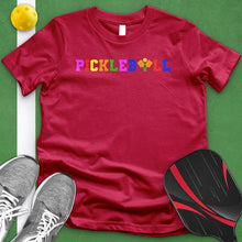 Load image into Gallery viewer, Colorful Pickleball Crossed Paddles Tee
