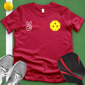 Peace Heart Pickleball Tee