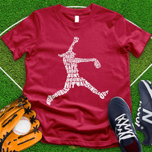 Load image into Gallery viewer, Softball player Typography Tee
