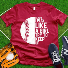 Load image into Gallery viewer, Play Like A Girl Softball Tee
