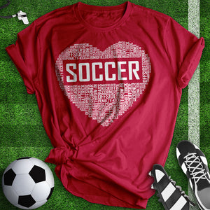 Soccer Heart Typography Tee