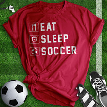 Load image into Gallery viewer, Eat Sleep Soccer Tee
