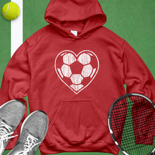 Load image into Gallery viewer, Heart Soccer Ball Hoodie
