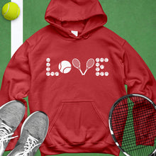 Load image into Gallery viewer, Love Tennis Ball And Racket Hoodie
