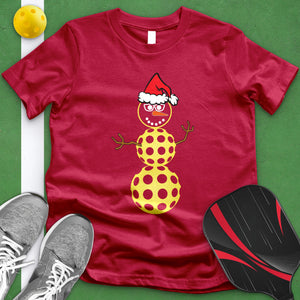 Pickleball Snow Man Tee