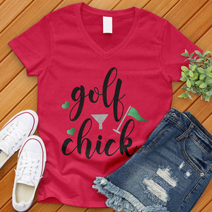 Golf Chick V-Neck Tee