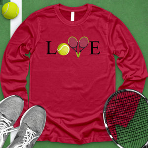 Love Tennis Crossed Racket Long Sleeve