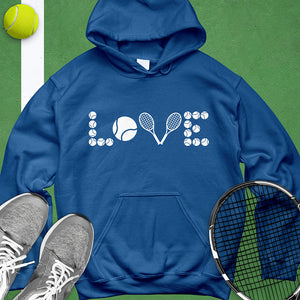 Love Tennis Ball And Racket Hoodie