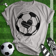 Load image into Gallery viewer, Soccer Ball Heart Tee
