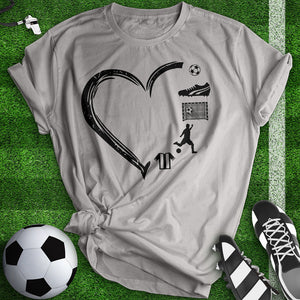 Soccer Player Heart Tee