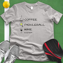 Load image into Gallery viewer, Coffee Pickleball Wine Tee
