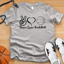 Load image into Gallery viewer, Peace Love basketball Plain Tee
