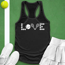 Load image into Gallery viewer, Love Tennis Ball And Racket Tank Top
