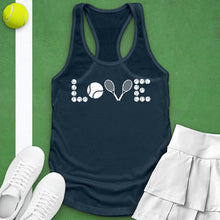 Load image into Gallery viewer, Love Tennis Ball And Racket Tank Top
