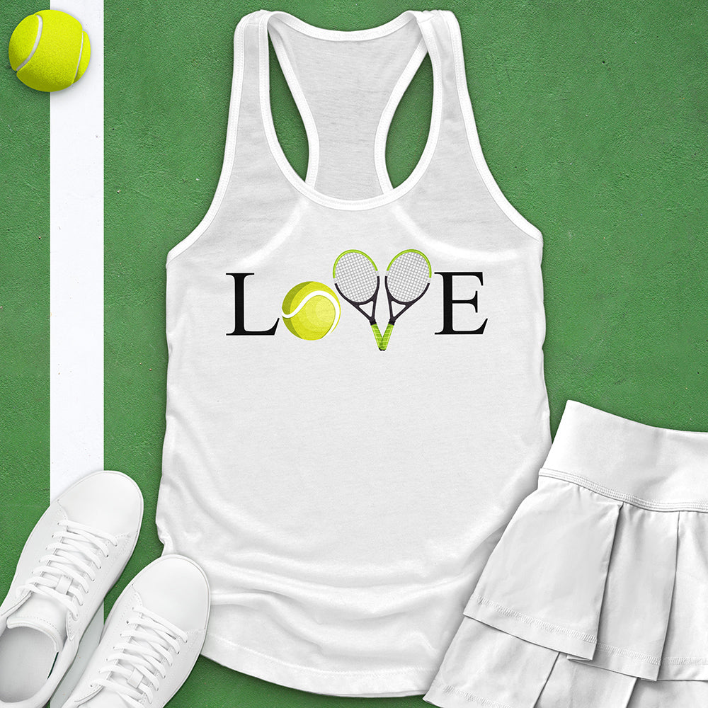 Love Tennis Crossed Racket Tank Top