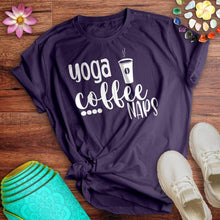 Load image into Gallery viewer, Yoga Coffee Naps Tee
