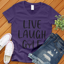 Load image into Gallery viewer, Live Laugh Golf V-Neck Tee
