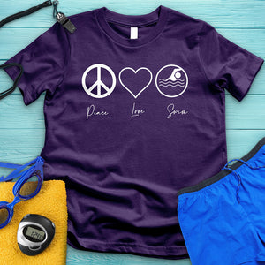 Peace Love Swim Tee