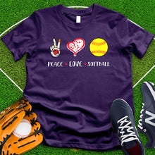 Load image into Gallery viewer, Peace Love Soft Ball Tee
