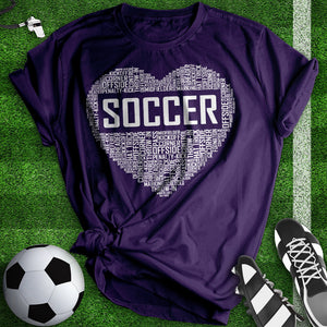 Soccer Heart Typography Tee