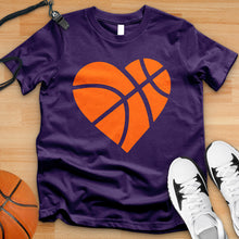 Load image into Gallery viewer, Basketball Orange Heart Tee
