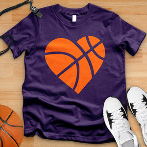 Basketball Orange Heart Tee