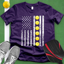 Load image into Gallery viewer, Pickle Ball American Flag Tee
