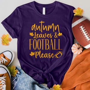 Autumn Leaves Football Please Tee