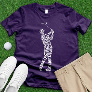 Men's Golfer Typography Tee