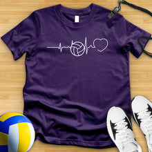 Load image into Gallery viewer, Volleyball Heart Beat Volleyball Tee
