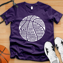 Load image into Gallery viewer, Basketball Game Ball Typography Tee
