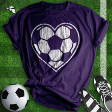 Load image into Gallery viewer, Heart Soccer Ball Tee
