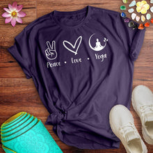 Load image into Gallery viewer, Peace Love Yoga Tee
