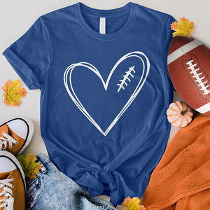 Football Lace Heart Tee